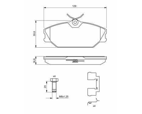 Brake pad set BP286 Bosch, Image 6