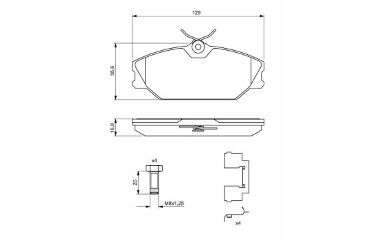 Brake pad set BP286 Bosch, Image 6
