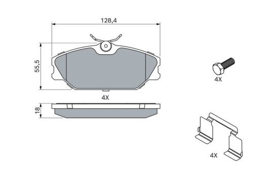Brake pad set BP286 Bosch, Image 5