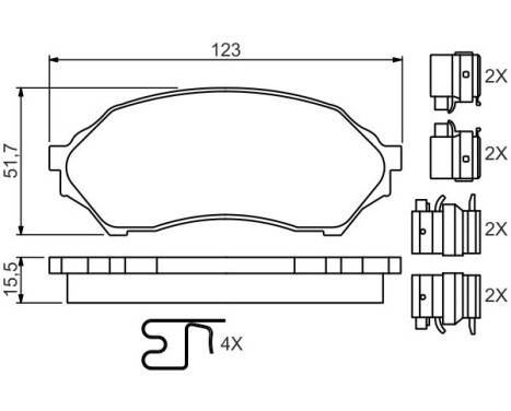 Brake pad set BP341 Bosch, Image 5