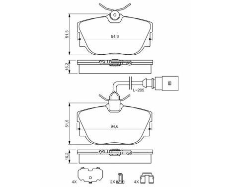 Brake pad set BP457 Bosch, Image 8