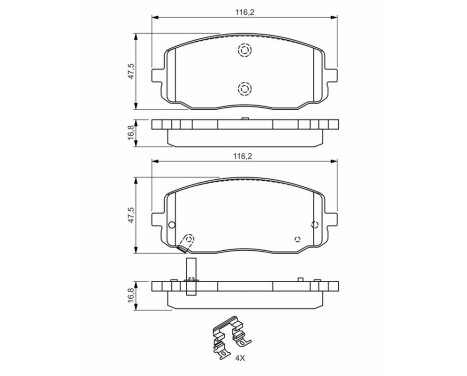 Brake pad set BP974 Bosch, Image 6