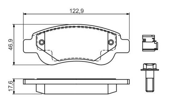 Brake pad set BP975 Bosch, Image 3