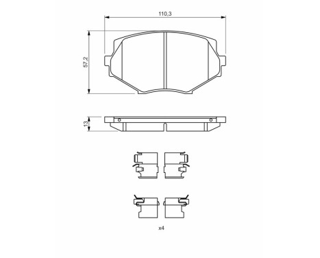 Brake pad set BP990 Bosch, Image 8