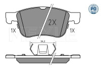 Brake pad set, disc brake 025 205 5617/PD Meyle