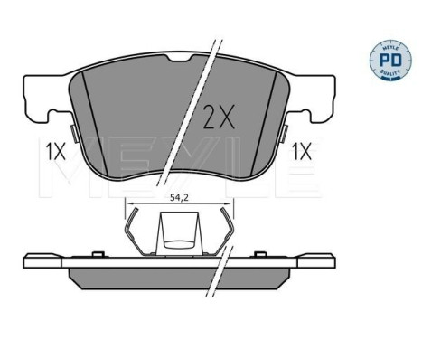 Brake pad set, disc brake 025 205 5617/PD Meyle