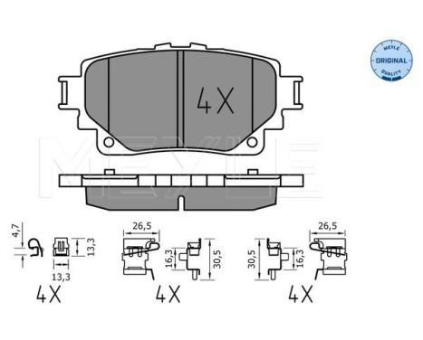 Brake pad set, disc brake 025 205 8215 Meyle