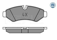 Brake pad set, disc brake 025 207 4720/PD Meyle
