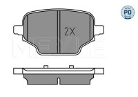 Brake pad set, disc brake 025 207 6417/PD Meyle