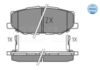 Brake pad set, disc brake 025 215 6816 Meyle