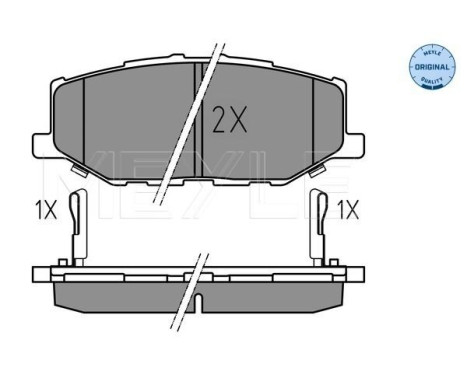 Brake pad set, disc brake 025 215 6816 Meyle