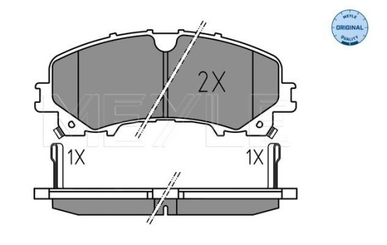 Brake pad set, disc brake 025 221 1716 Meyle