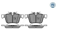 Brake pad set, disc brake 025 221 4116/PD Meyle
