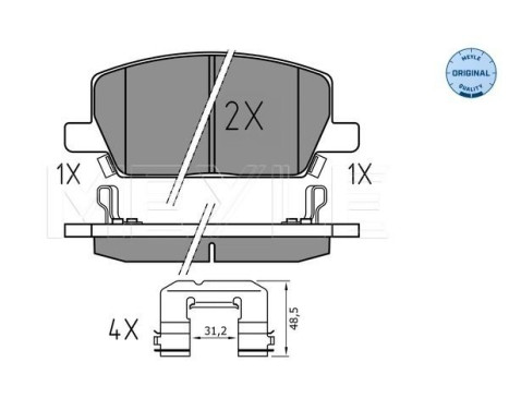 Brake pad set, disc brake 025 223 1119 Meyle