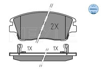 Brake pad set, disc brake 025 223 2917 Meyle