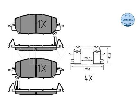 Brake pad set, disc brake 025 227 9717 Meyle