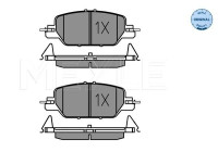 Brake pad set, disc brake 025 228 5216 Meyle