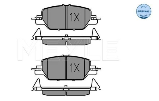 Brake pad set, disc brake 025 228 5216 Meyle