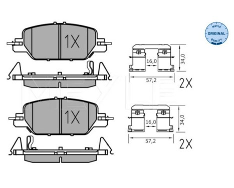 Brake pad set, disc brake 025 228 5216 Meyle, Image 3