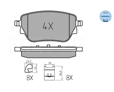 Brake pad set, disc brake 025 229 8617 Meyle, Image 2
