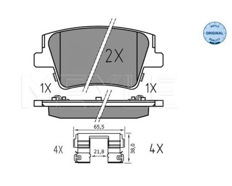 Brake pad set, disc brake 025 240 0016 Meyle