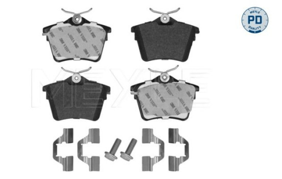 Brake pad set, disc brake 025 241 3517/PD Meyle