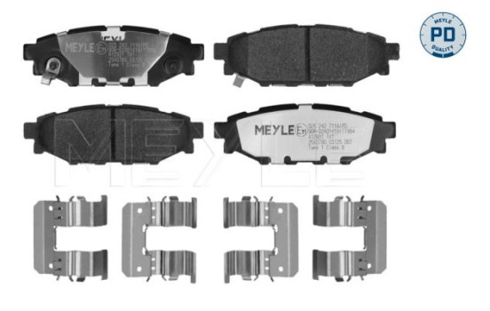 Brake pad set, disc brake 025 242 7114/PD Meyle