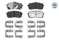 Brake pad set, disc brake 025 245 5915/PD Meyle