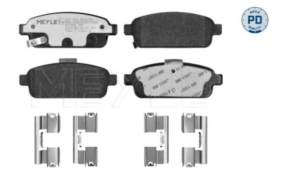 Brake pad set, disc brake 025 250 9616/PD Meyle