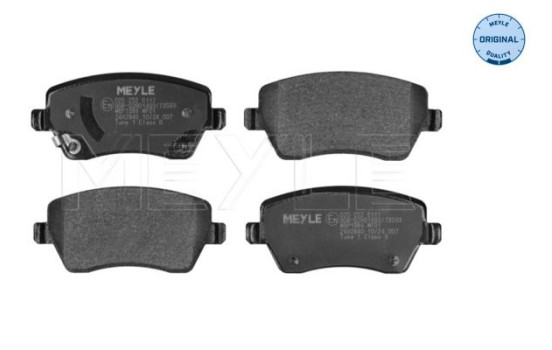 Brake pad set, disc brake 025 252 6117 Meyle