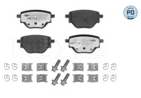 Brake pad set, disc brake 025 261 9518/PD Meyle
