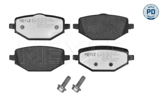 Brake pad set, disc brake 025 264 6817/PD Meyle