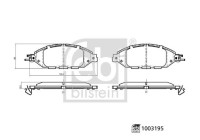 Brake pad set, disc brake 1003195 FEBI