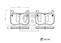 Brake pad set, disc brake 1003196 FEBI