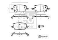 Brake pad set, disc brake 1003199 FEBI