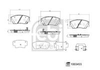 Brake pad set, disc brake 1003455 FEBI