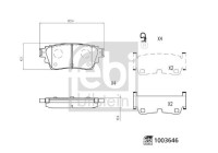 Brake pad set, disc brake 1003646 FEBI