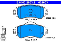 Brake Pad Set, disc brake 13.0460-2603.2 ATE