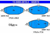 Brake Pad Set, disc brake 13.0460-2610.2 ATE