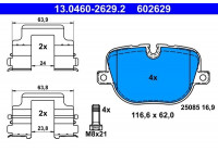 Brake Pad Set, disc brake 13.0460-2629.2 ATE