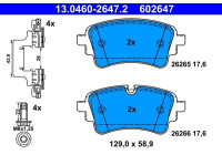 Brake pad set, disc brake 13.0460-2647.2 ATE