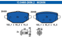 Brake pad set, disc brake 13.0460-2656.2 ATE