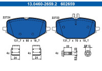 Brake pad set, disc brake 13.0460-2659.2 ATE