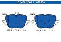 Brake pad set, disc brake 13.0460-2660.2 ATE