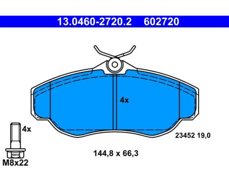Brake Pad Set, disc brake 13.0460-2720.2 ATE, Image 2