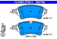 Brake Pad Set, disc brake 13.0460-2796.2 ATE