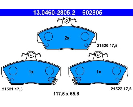 Brake Pad Set, disc brake 13.0460-2805.2 ATE, Image 2