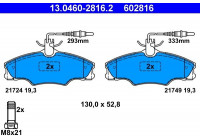 Brake Pad Set, disc brake 13.0460-2816.2 ATE