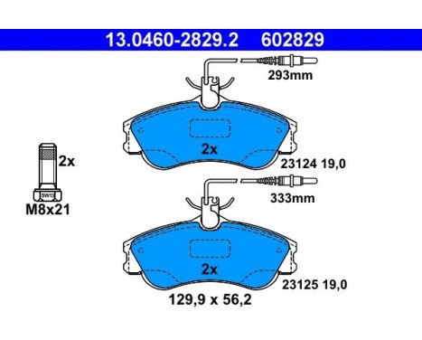 Brake Pad Set, disc brake 13.0460-2829.2 ATE, Image 2