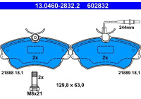 Brake Pad Set, disc brake 13.0460-2832.2 ATE